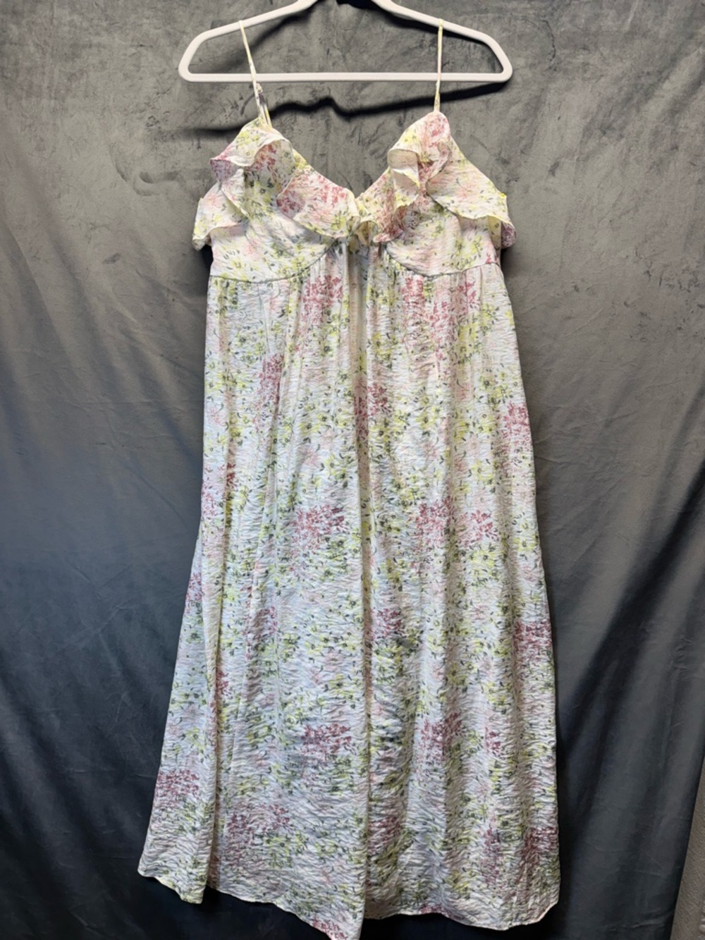Prairie StyleMaxi Dress Light & Airy Floral Ruffles Ultra Feminine Adjust strap